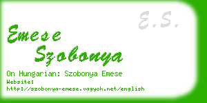 emese szobonya business card